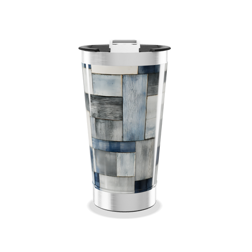 Copo Térmico - Estampa Azul e Cinza
