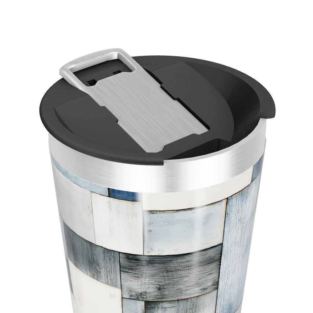 Copo Térmico - Estampa Azul e Cinza