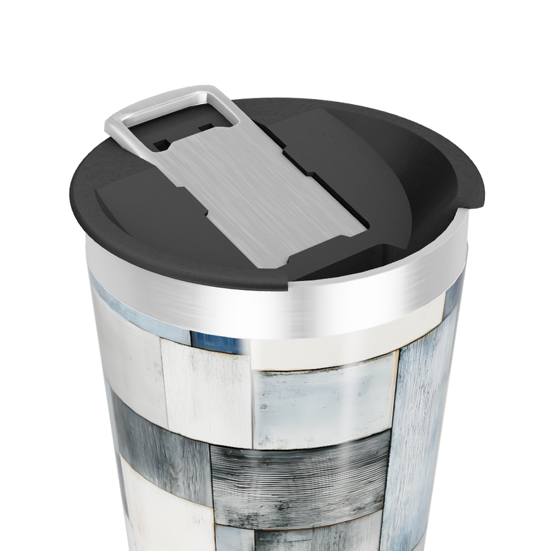 Copo Térmico - Estampa Azul e Cinza