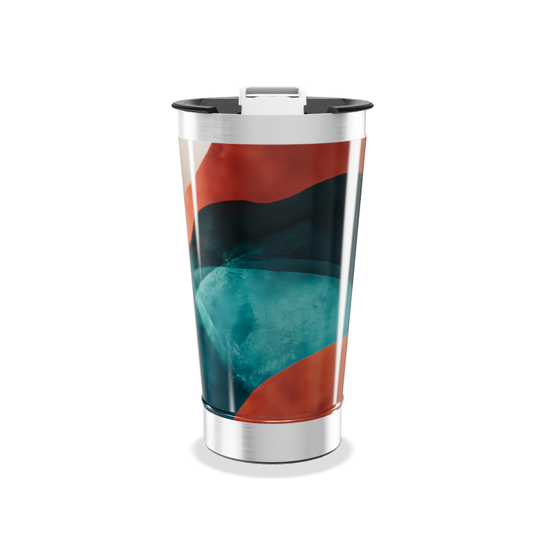 Copo Térmico - Estampa Abstrata Colorida