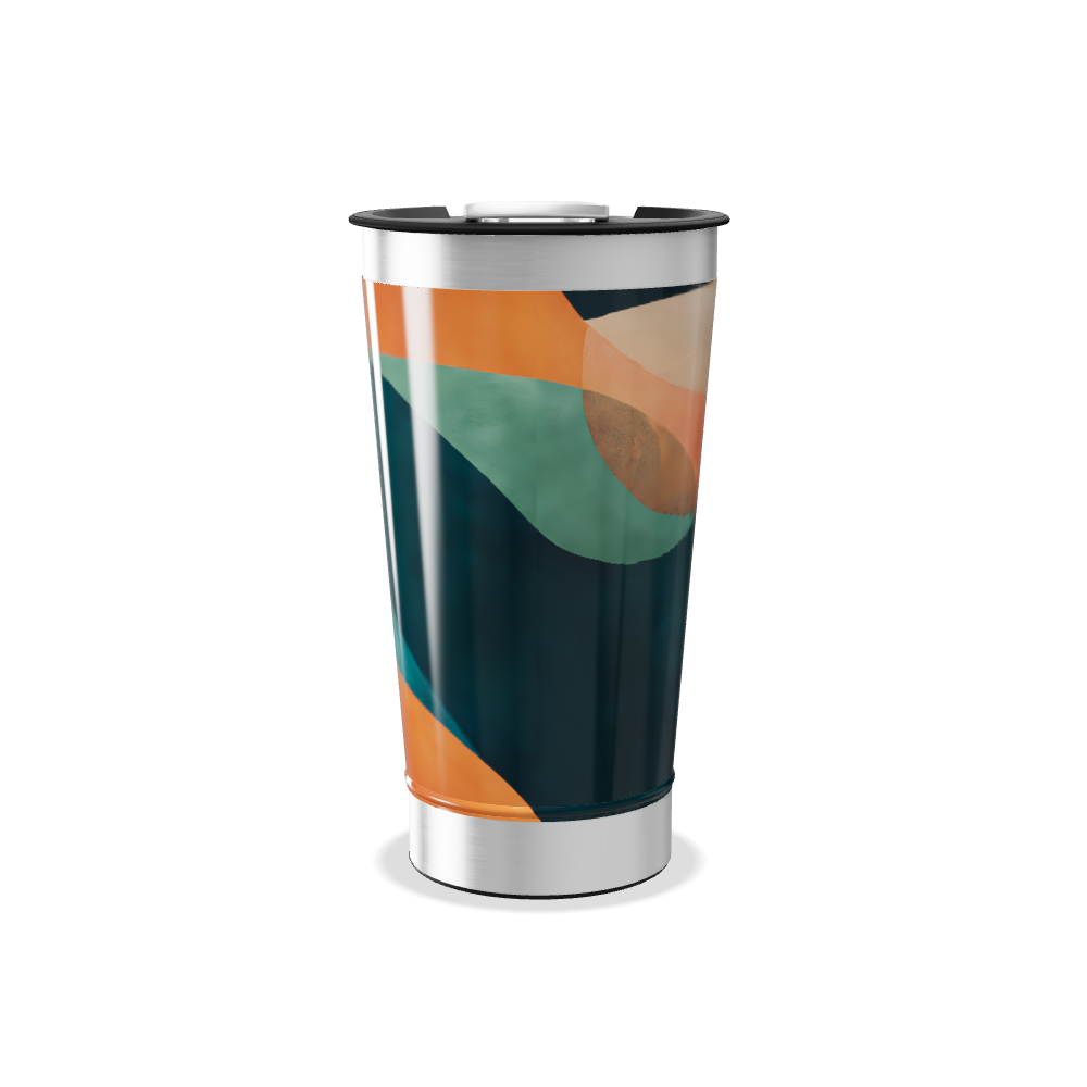 Copo Térmico - Estampa Abstrata Colorida