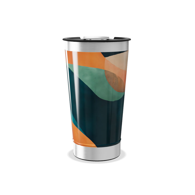 Copo Térmico - Estampa Abstrata Colorida