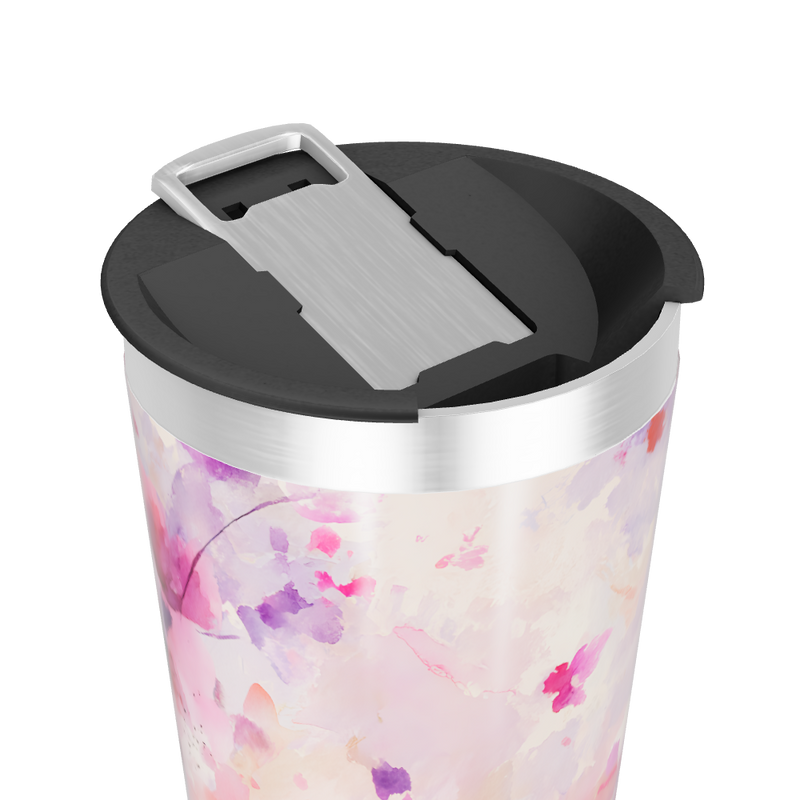 Copo Térmico - Floral Aquarela Inox