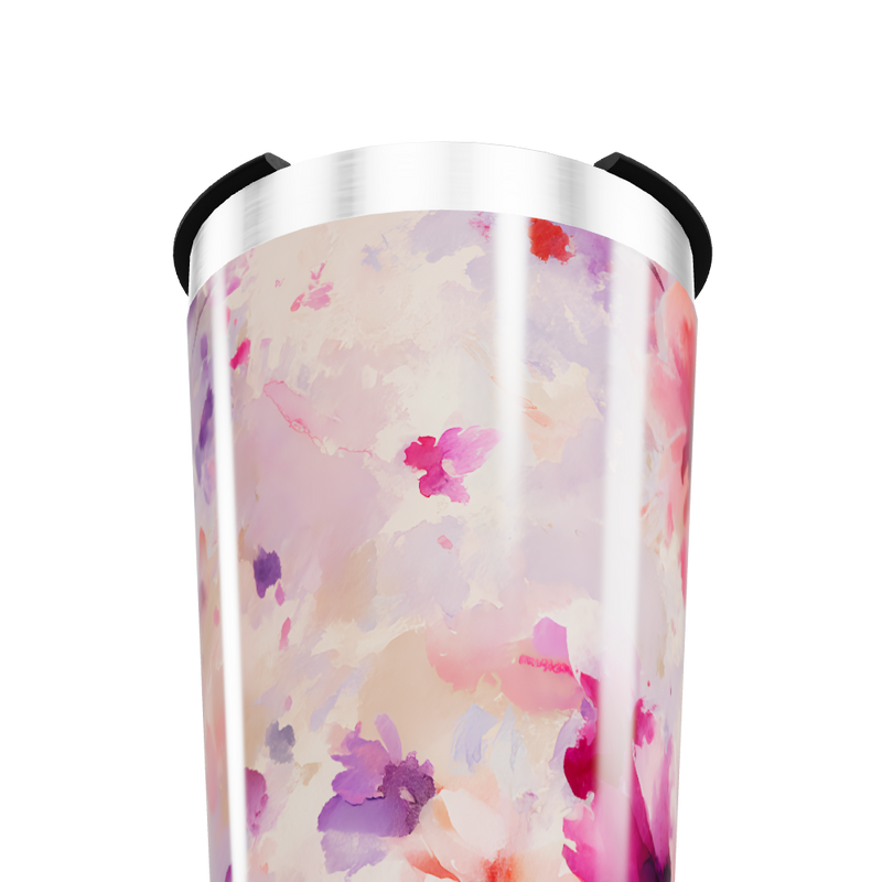 Copo Térmico - Floral Aquarela Inox