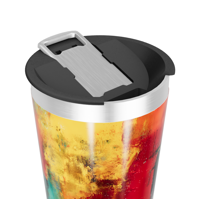 Copo Térmico - Estampa Abstrata Colorida