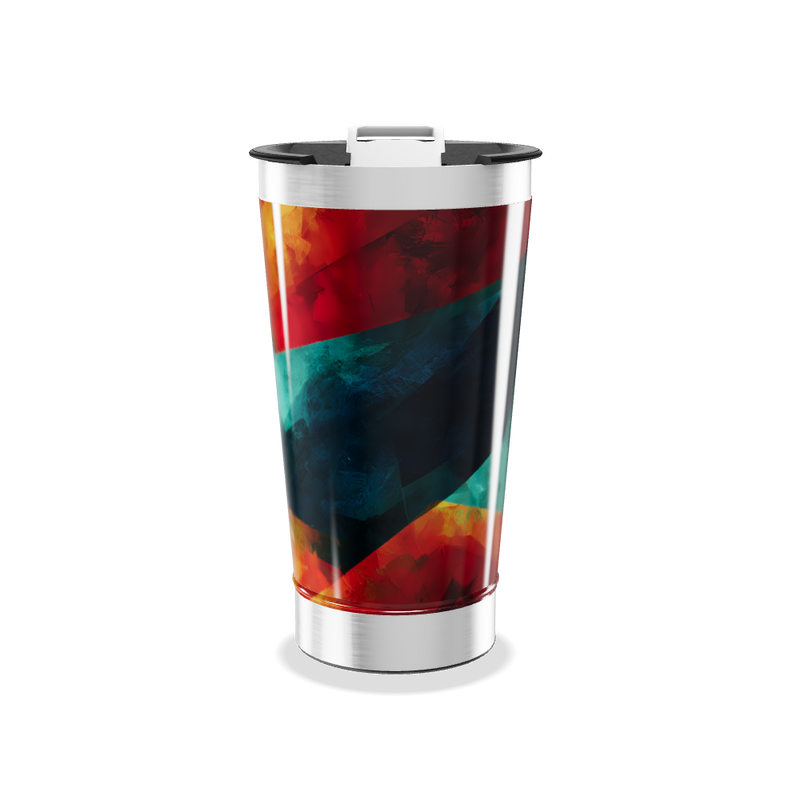 Copo Térmico - Estampa Abstrata Colorida