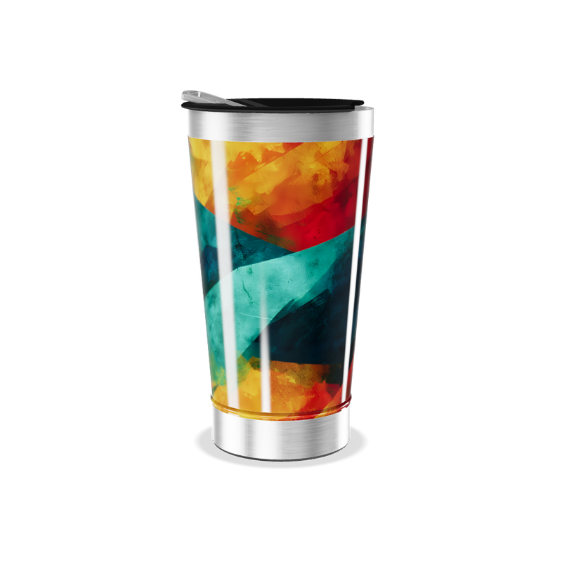 Copo Térmico - Estampa Abstrata Colorida
