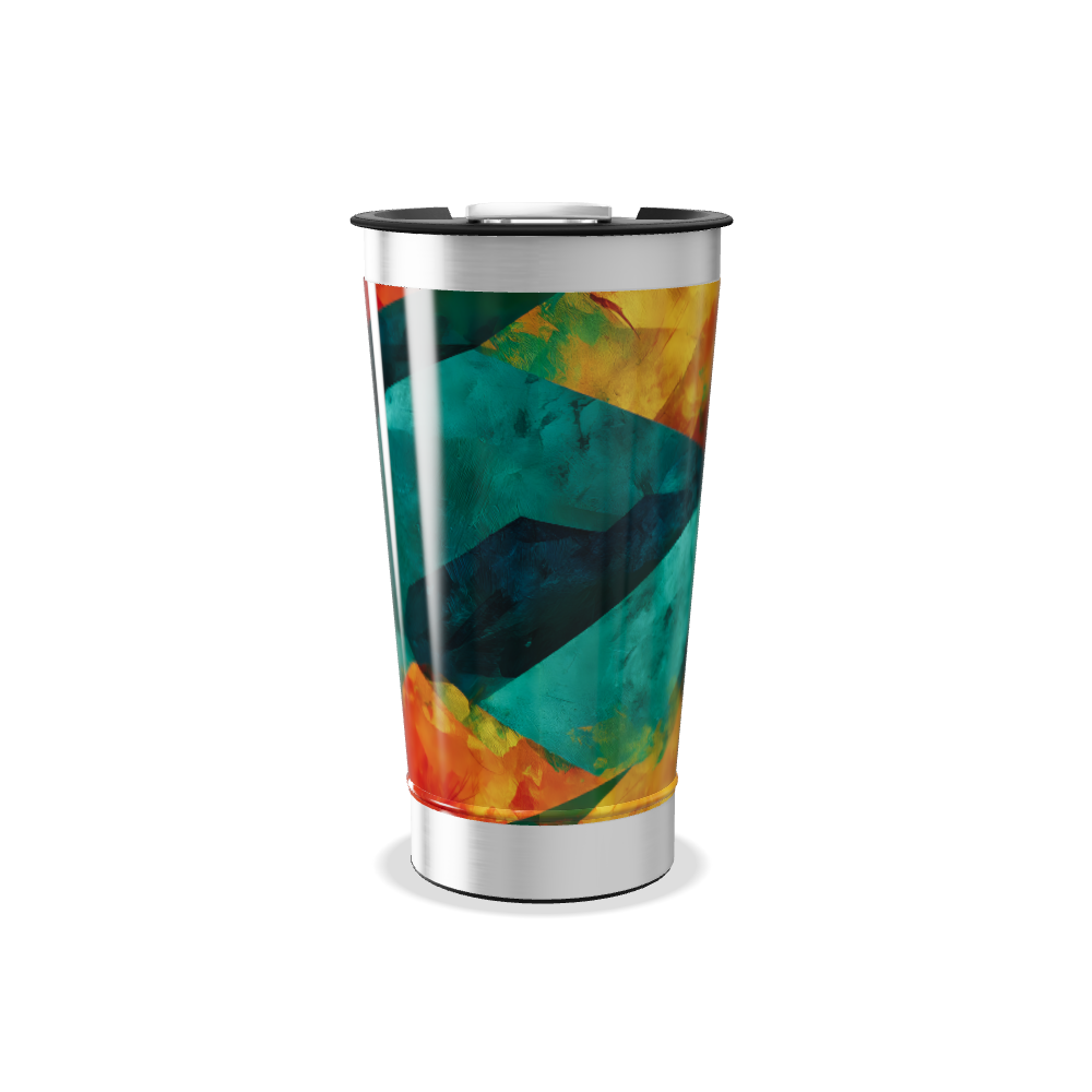Copo Térmico - Estampa Abstrata Colorida