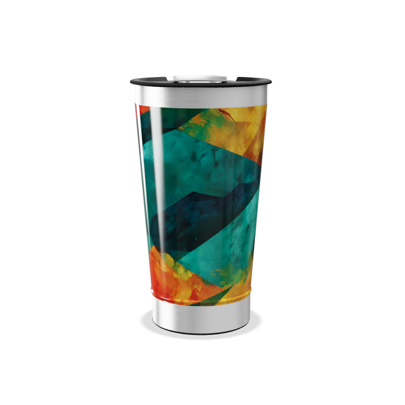 Copo Térmico - Estampa Abstrata Colorida