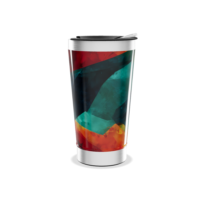 Copo Térmico - Estampa Abstrata Colorida