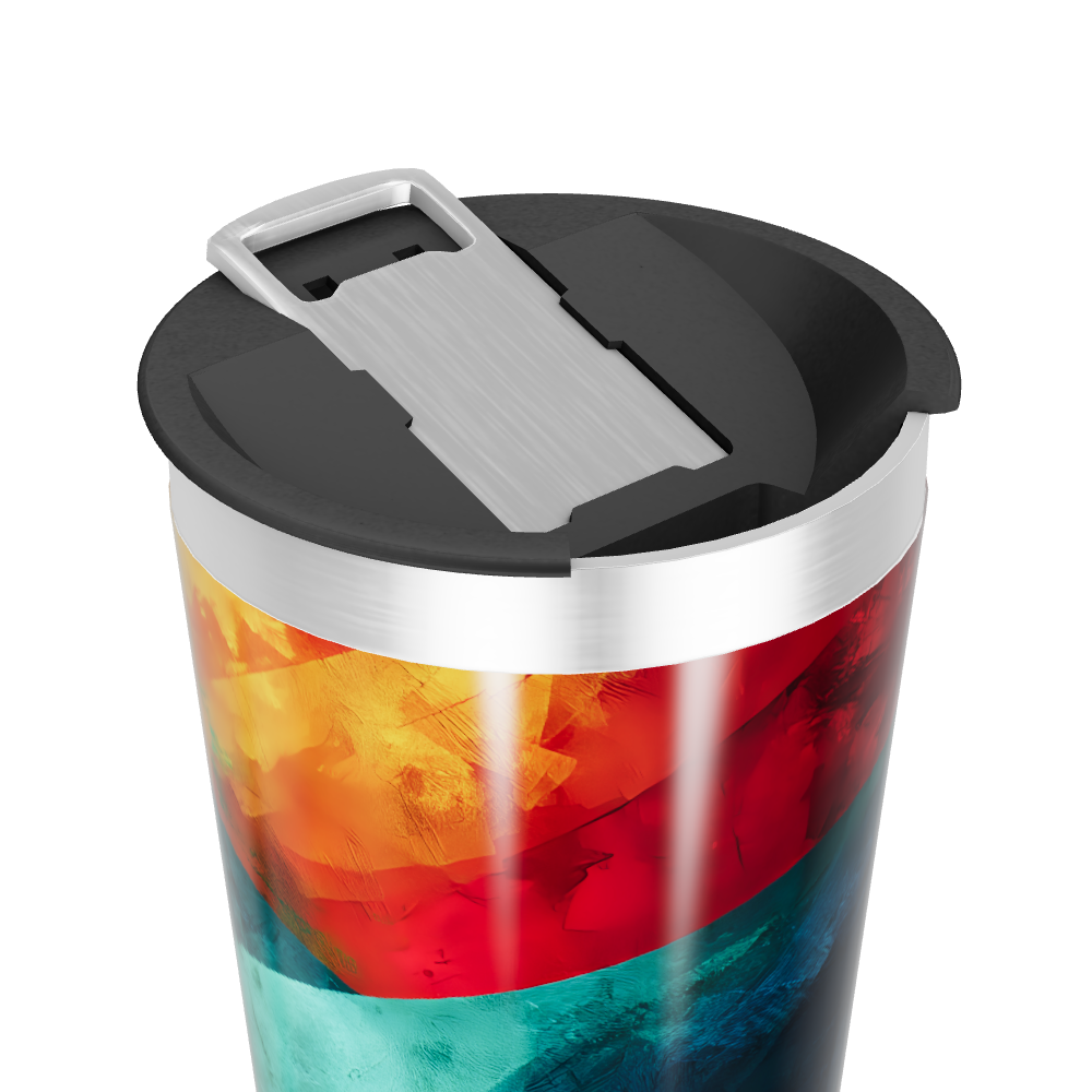 Copo Térmico - Estampa Abstrata Colorida
