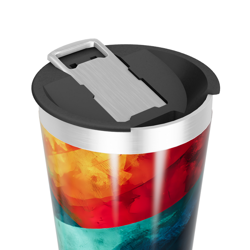 Copo Térmico - Estampa Abstrata Colorida