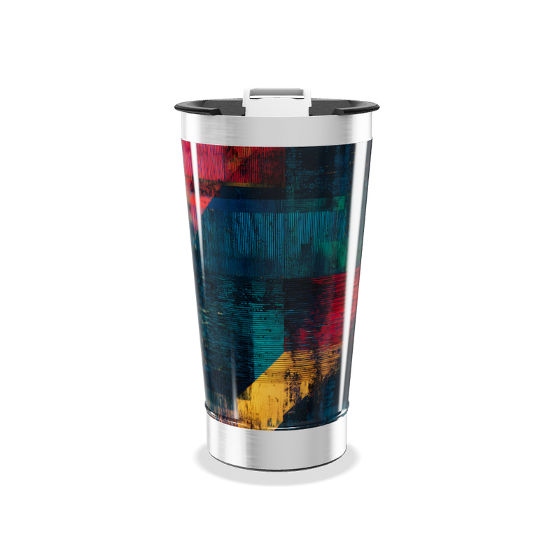 Copo Térmico - Estampa Abstrata Colorida
