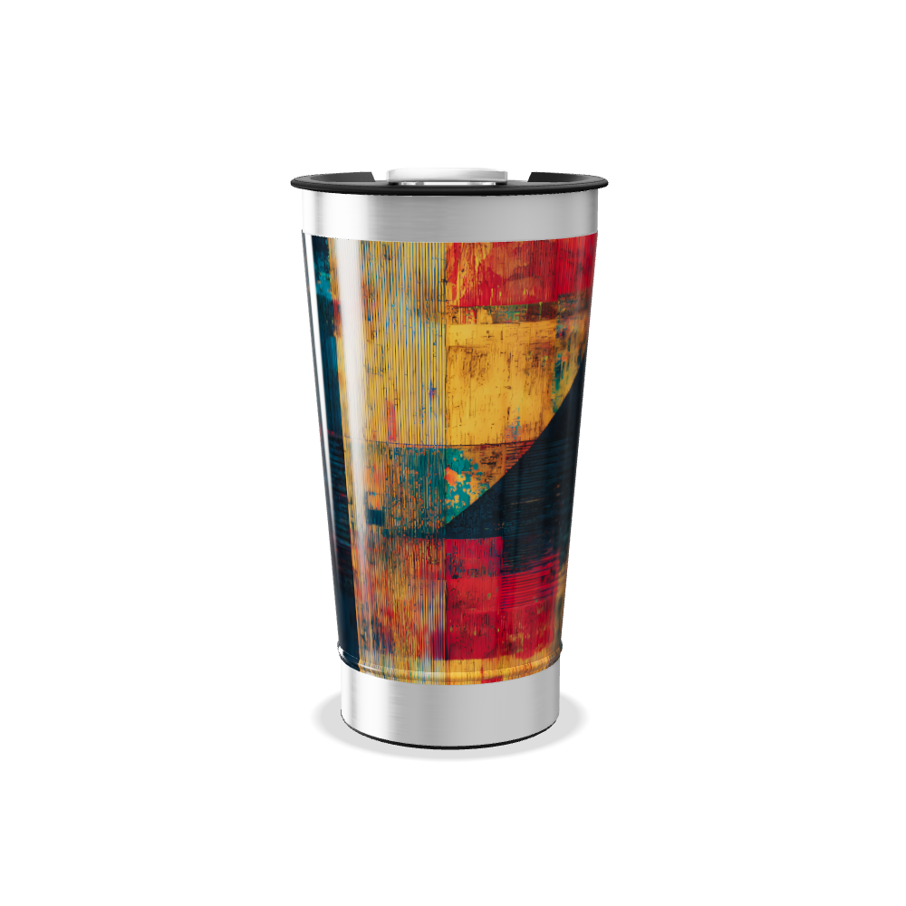 Copo Térmico - Estampa Abstrata Colorida