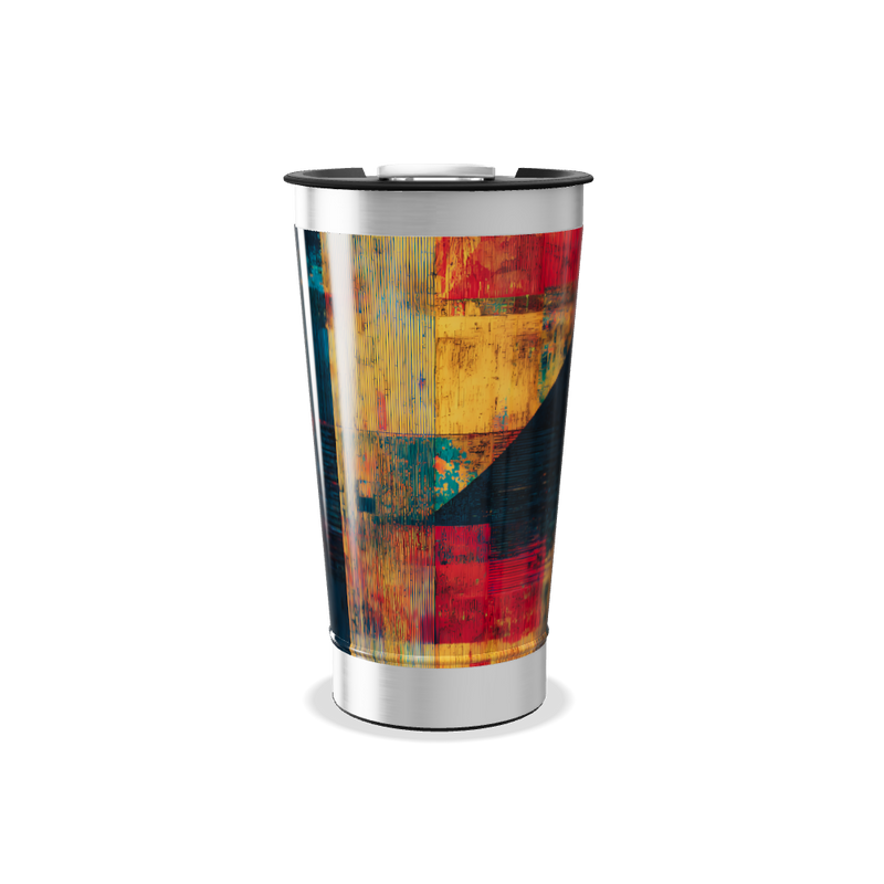Copo Térmico - Estampa Abstrata Colorida