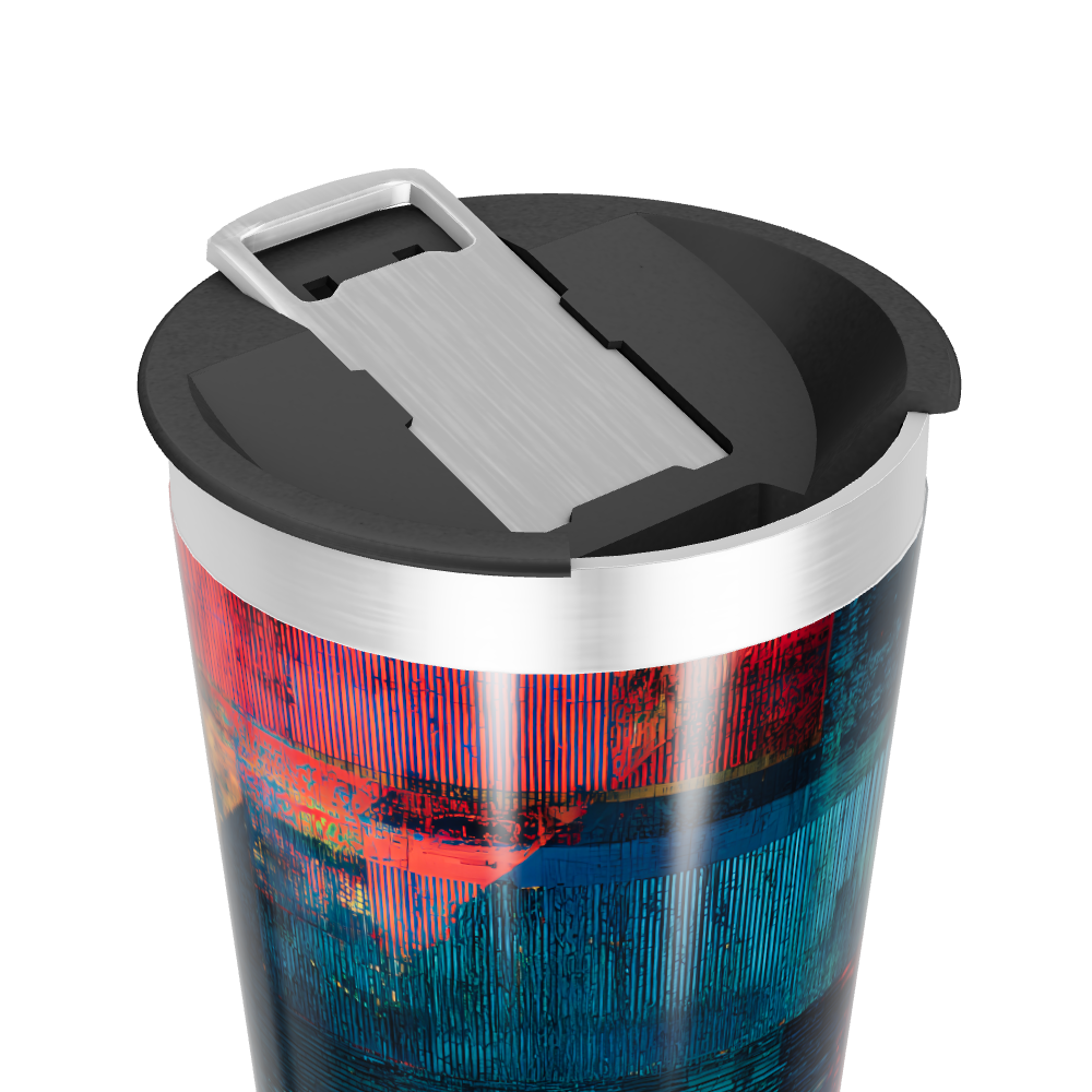 Copo Térmico - Estampa Abstrata Colorida
