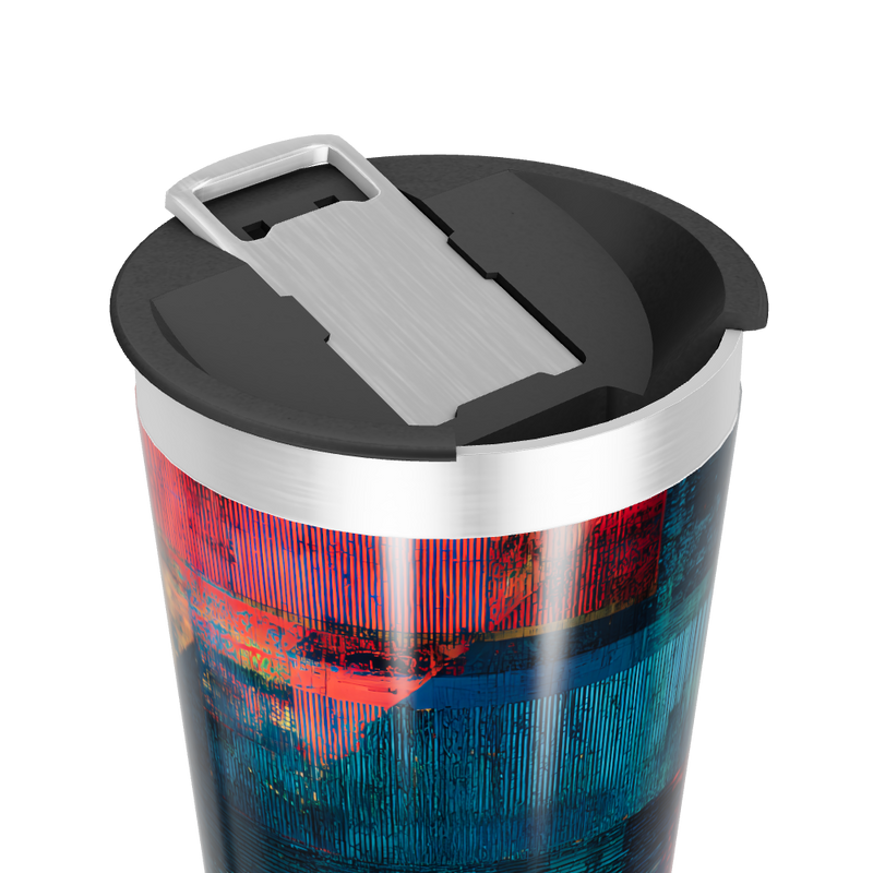 Copo Térmico - Estampa Abstrata Colorida