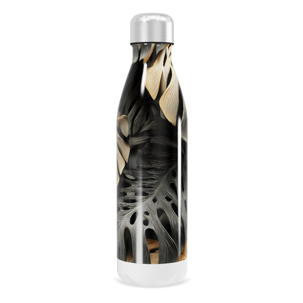 Garrafa Inox - Estampa Folhas Coloridas