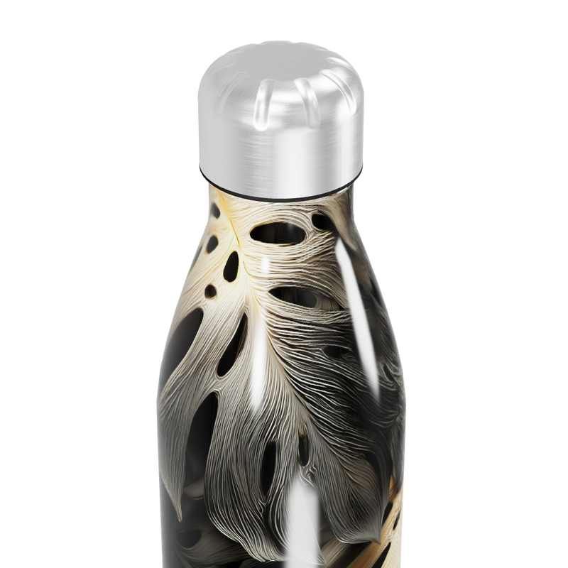 Garrafa Inox - Estampa Folhas Coloridas