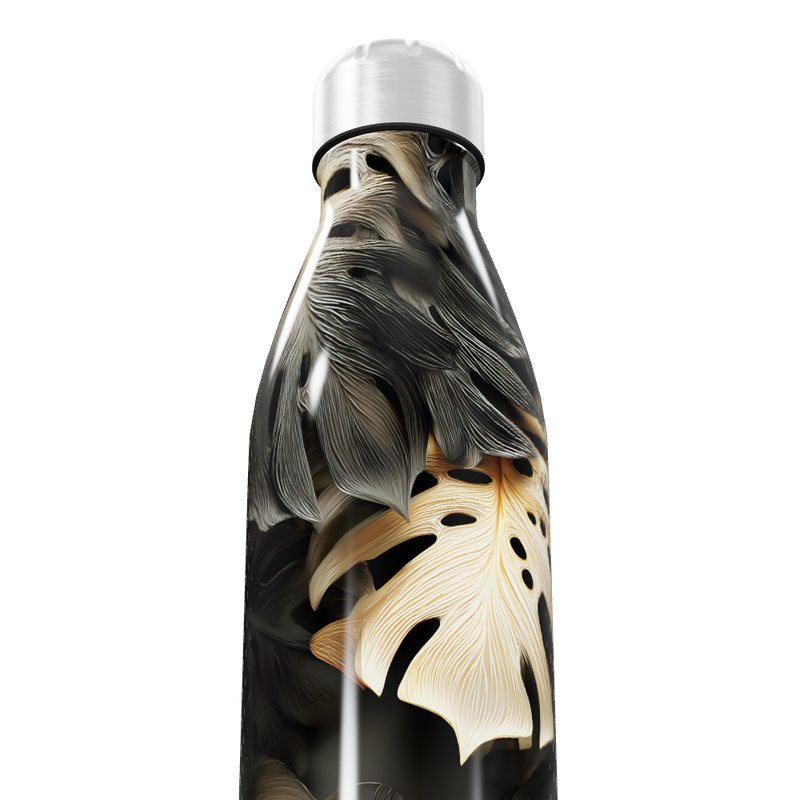 Garrafa Inox - Estampa Folhas Coloridas