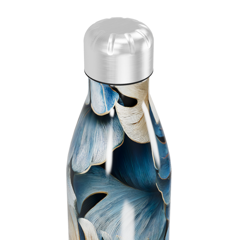 Garrafa Inox - Folhagem Azul