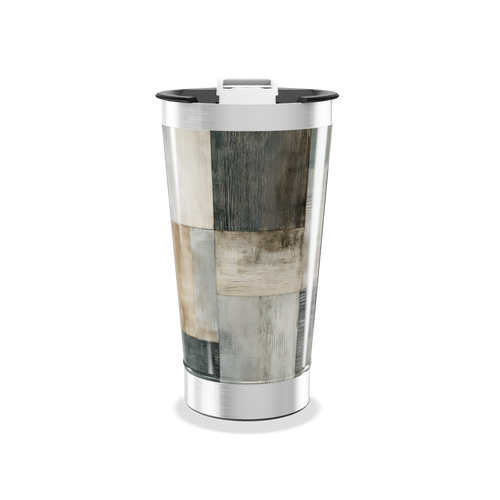 Copo Térmico - Estampa Madeira Colorida