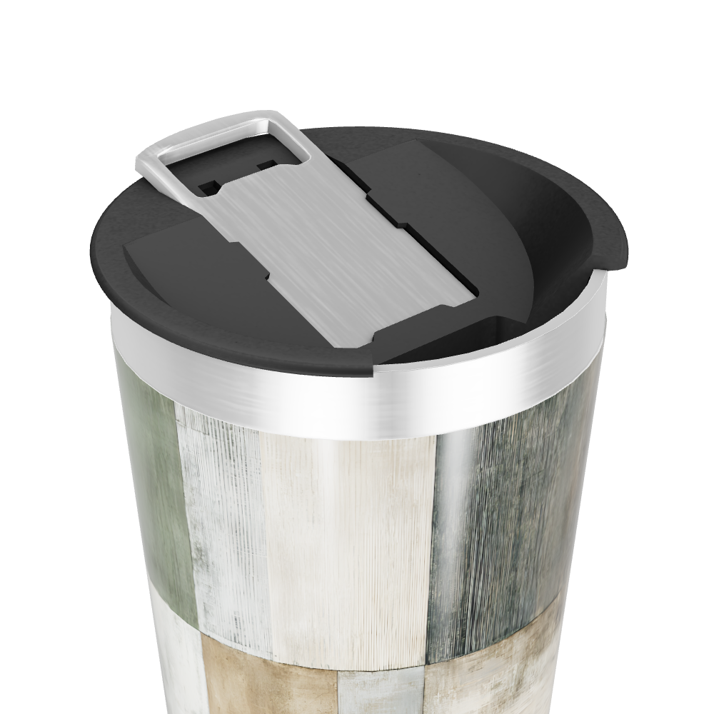 Copo Térmico - Estampa Madeira Colorida