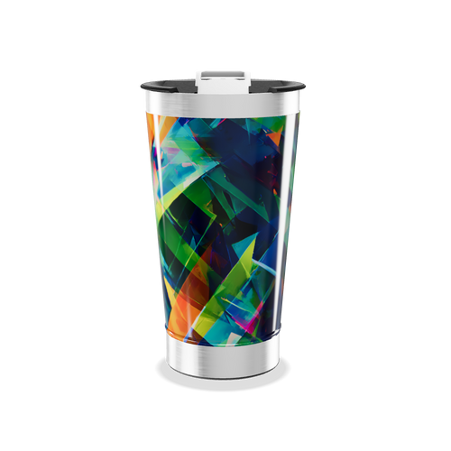 Copo Térmico - Estampa Geométrica Colorida