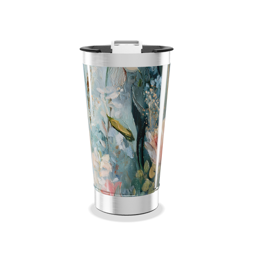 Copo Térmico - Floral Aquarela Aço Inox