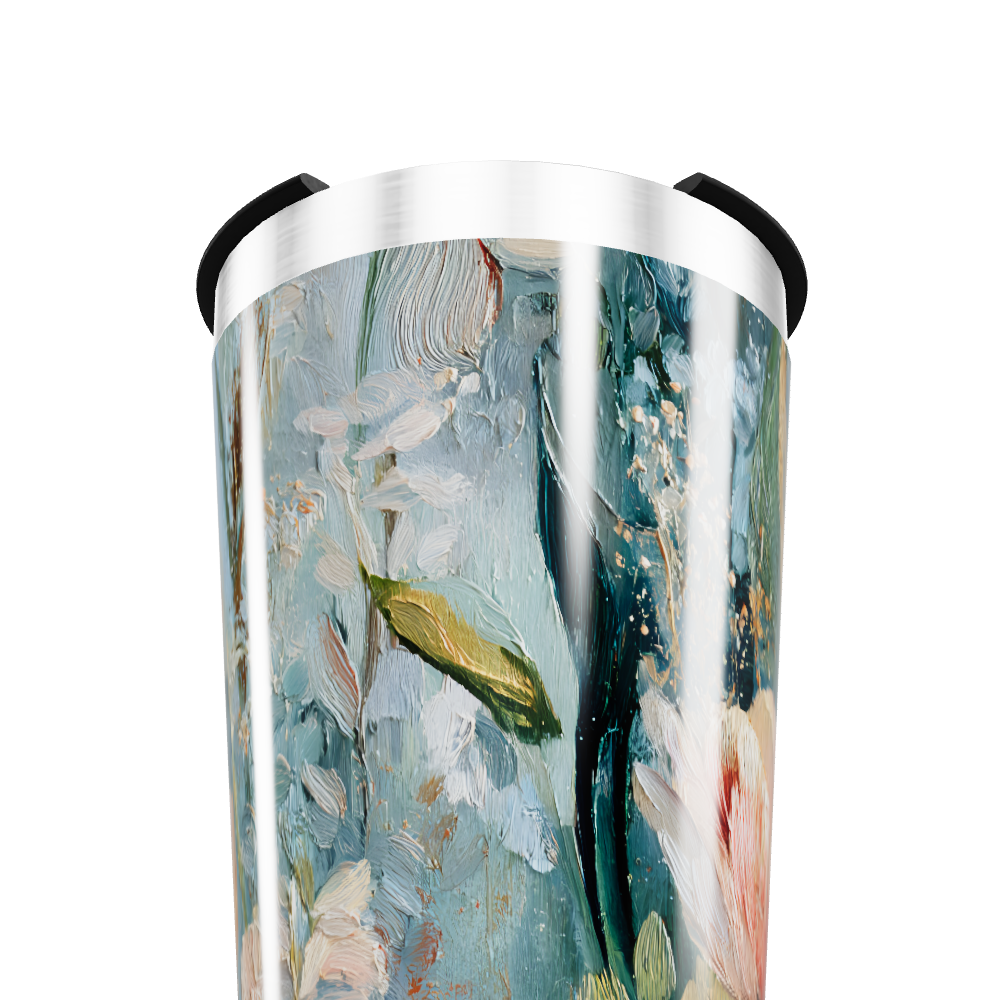 Copo Térmico - Floral Aquarela Aço Inox