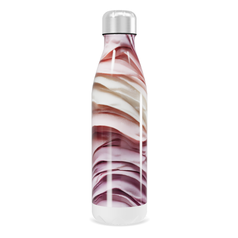 Garrafa Inox Estampada - Tons Rosa e Bege