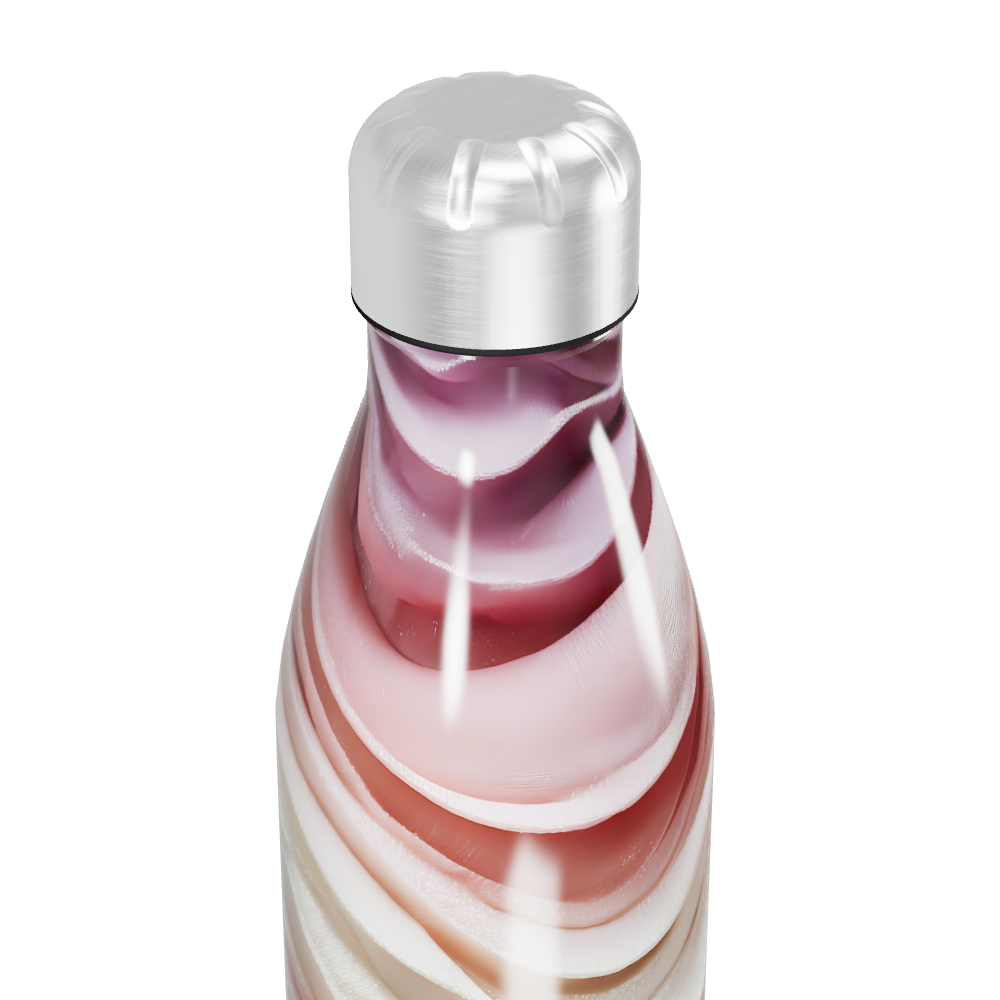 Garrafa Inox Estampada - Tons Rosa e Bege