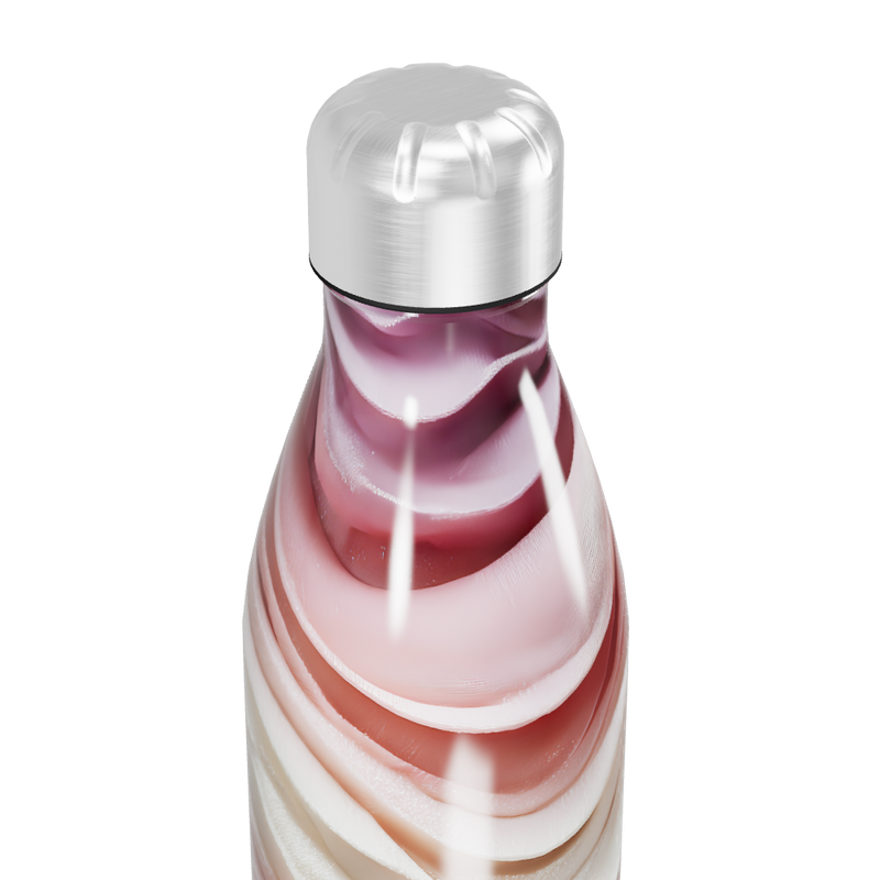 Garrafa Inox Estampada - Tons Rosa e Bege