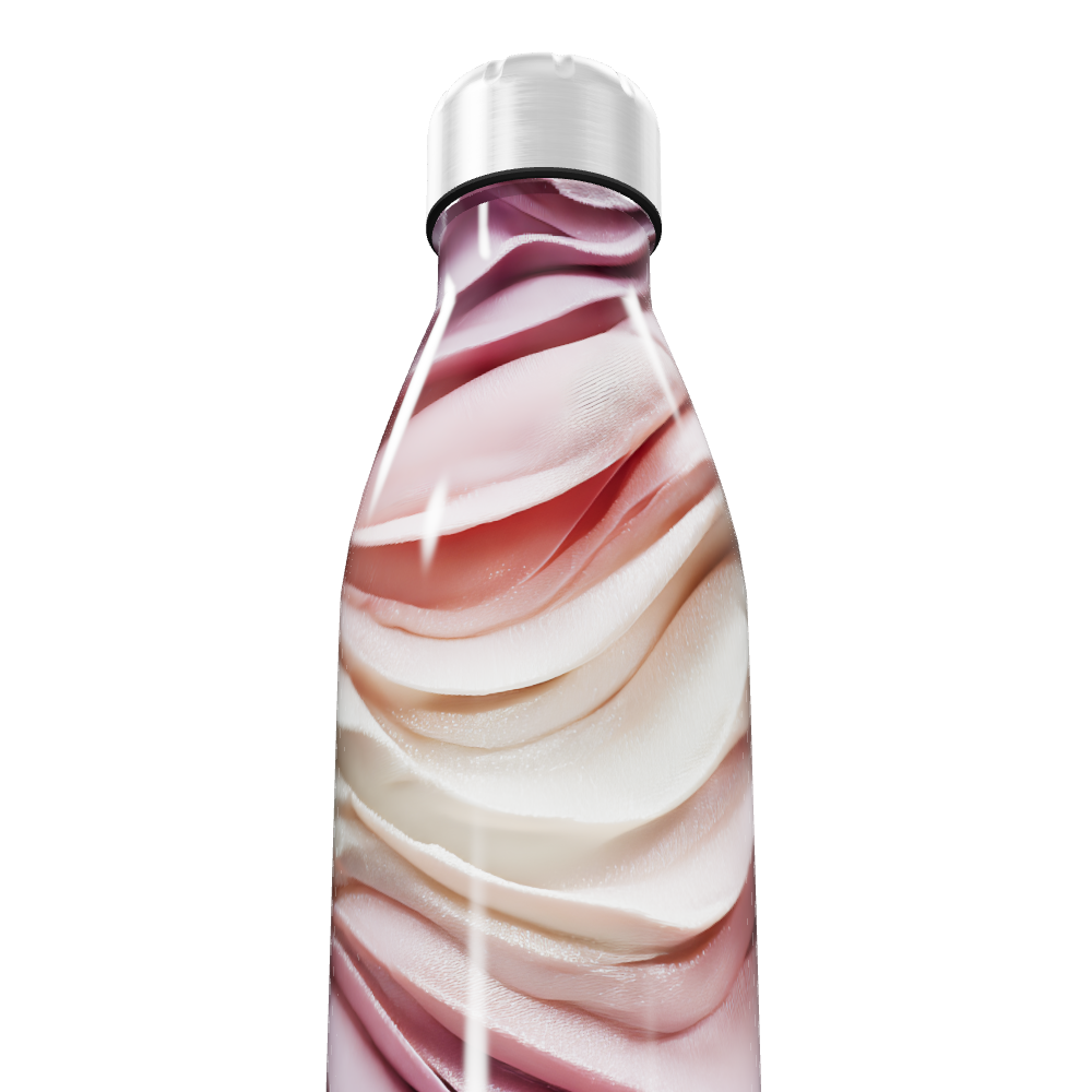 Garrafa Inox Estampada - Tons Rosa e Bege