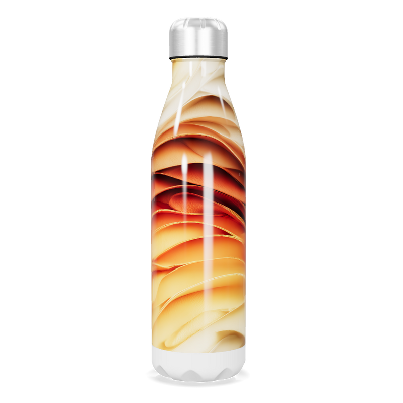Garrafa Inox - Estampa Ondas Marrom