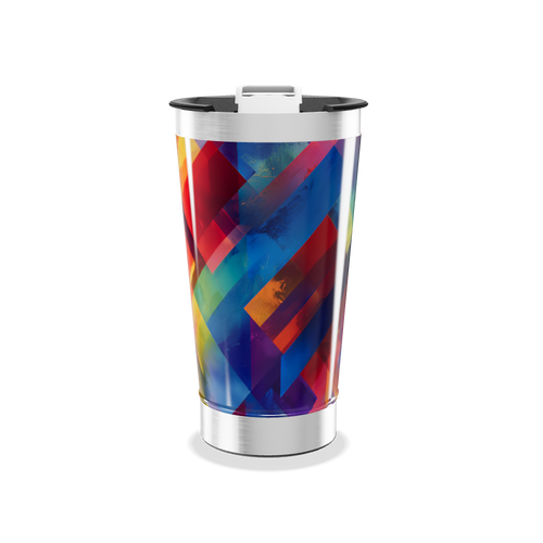 Copo Térmico - Colorido com Geometria