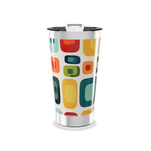 Copo Térmico - Estampa Geométrica Colorida