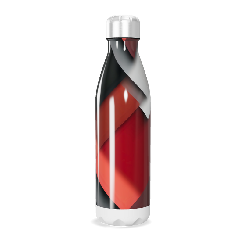Garrafa Inox - Vermelha e Preta com Design Moderno