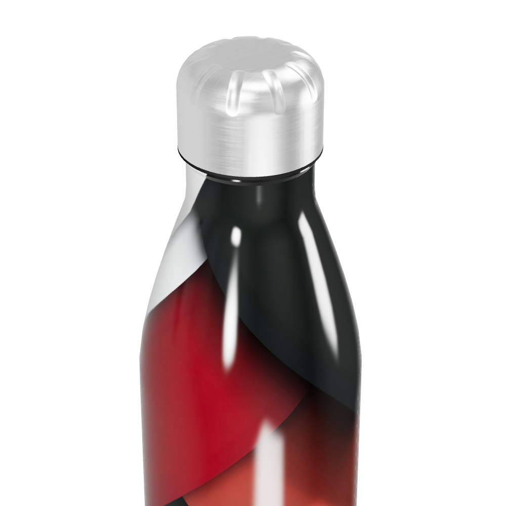 Garrafa Inox - Vermelha e Preta com Design Moderno