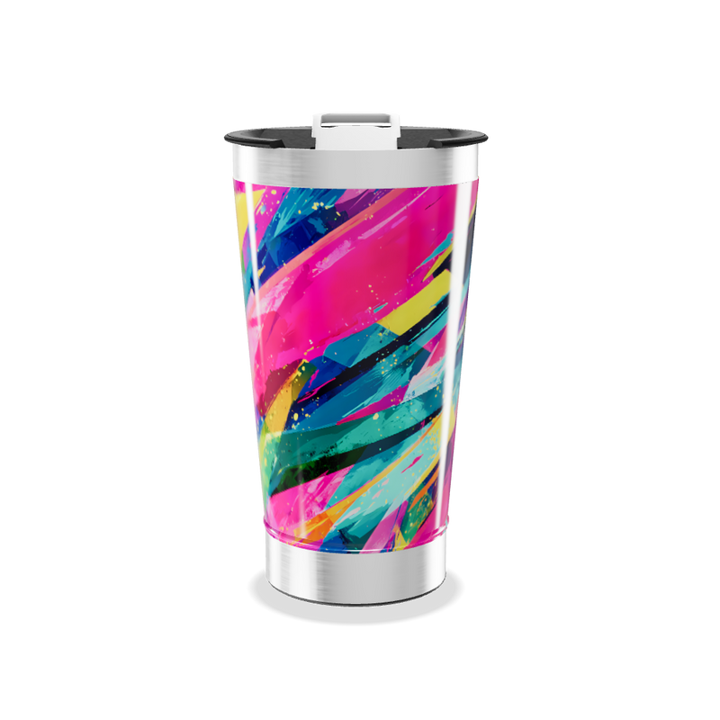 Copo Térmico - Estampa Colorida Abstrata