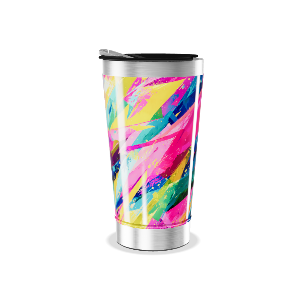 Copo Térmico - Estampa Colorida Abstrata