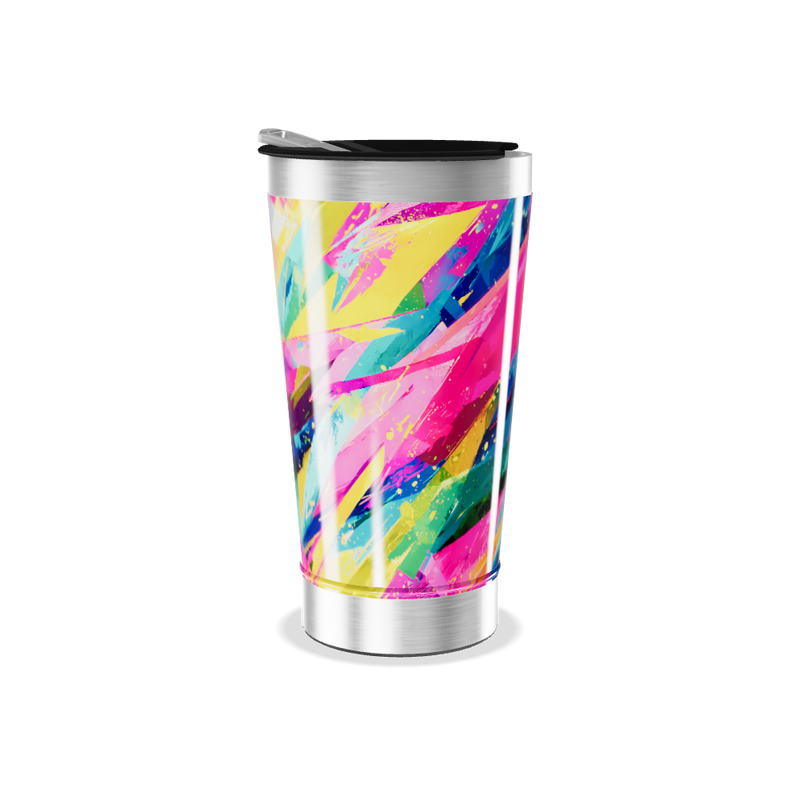 Copo Térmico - Estampa Colorida Abstrata