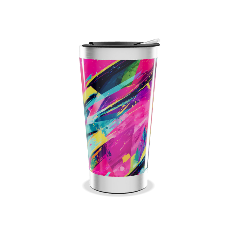 Copo Térmico - Estampa Colorida Abstrata
