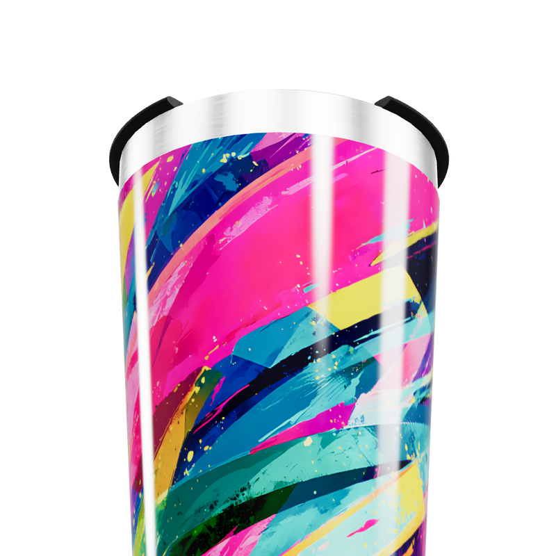 Copo Térmico - Estampa Colorida Abstrata