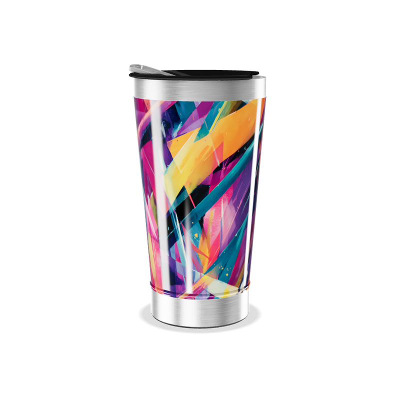 Copo Térmico - Estampa Colorida Abstrata