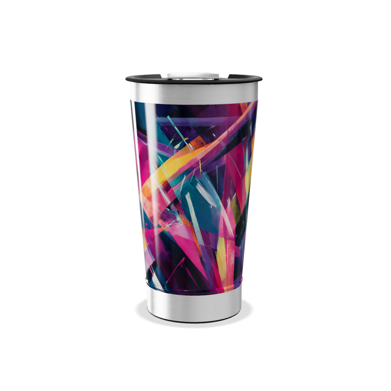 Copo Térmico - Estampa Colorida Abstrata