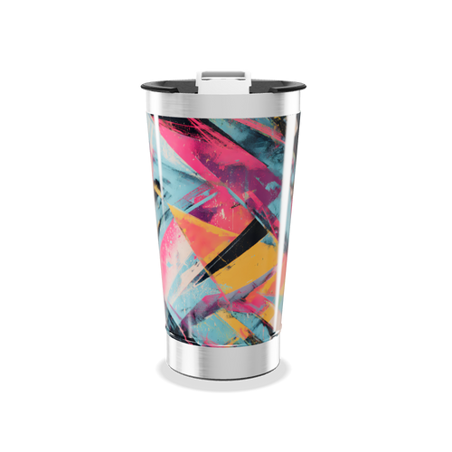 Copo Térmico - Estampa Colorida Abstrata