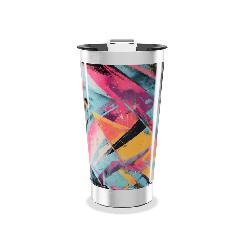 Copo Térmico - Estampa Colorida Abstrata