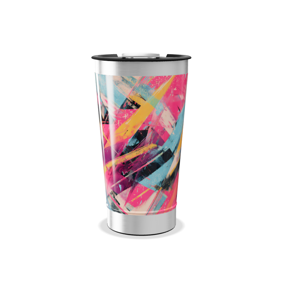 Copo Térmico - Estampa Colorida Abstrata