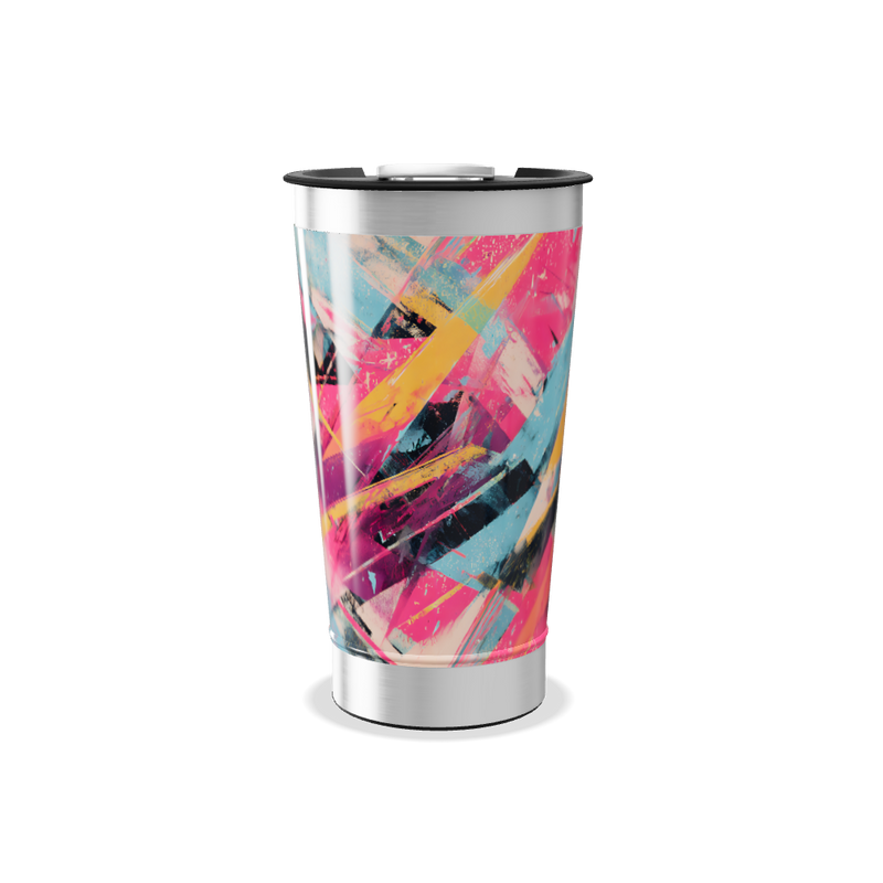 Copo Térmico - Estampa Colorida Abstrata